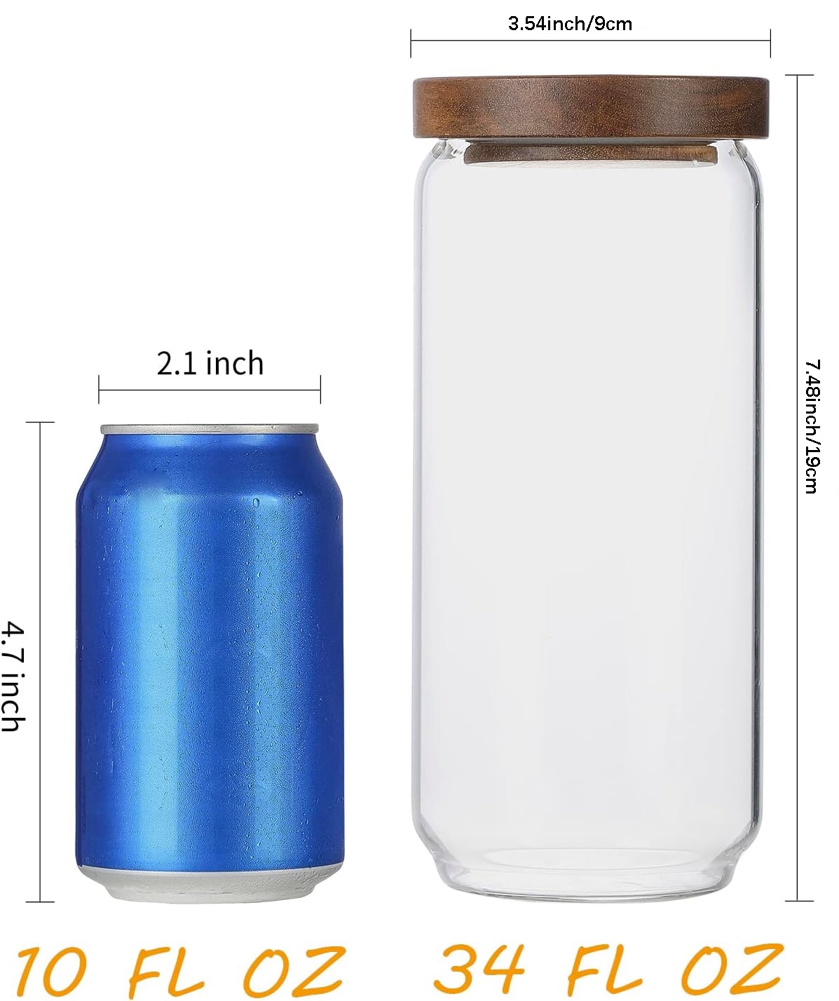 4 Pack 34 OZ Glass Jars with W - Food Storage Set Glass ulasan dan harga