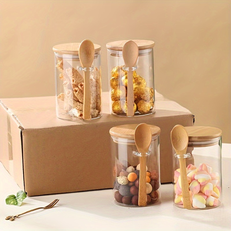 280ml Candy Jar, Biscuit Jar,  - Food Storage Set Glass ulasan dan harga