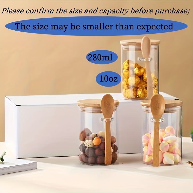 280ml Candy Jar, Biscuit Jar,  - Food Storage Set Glass ulasan dan harga
