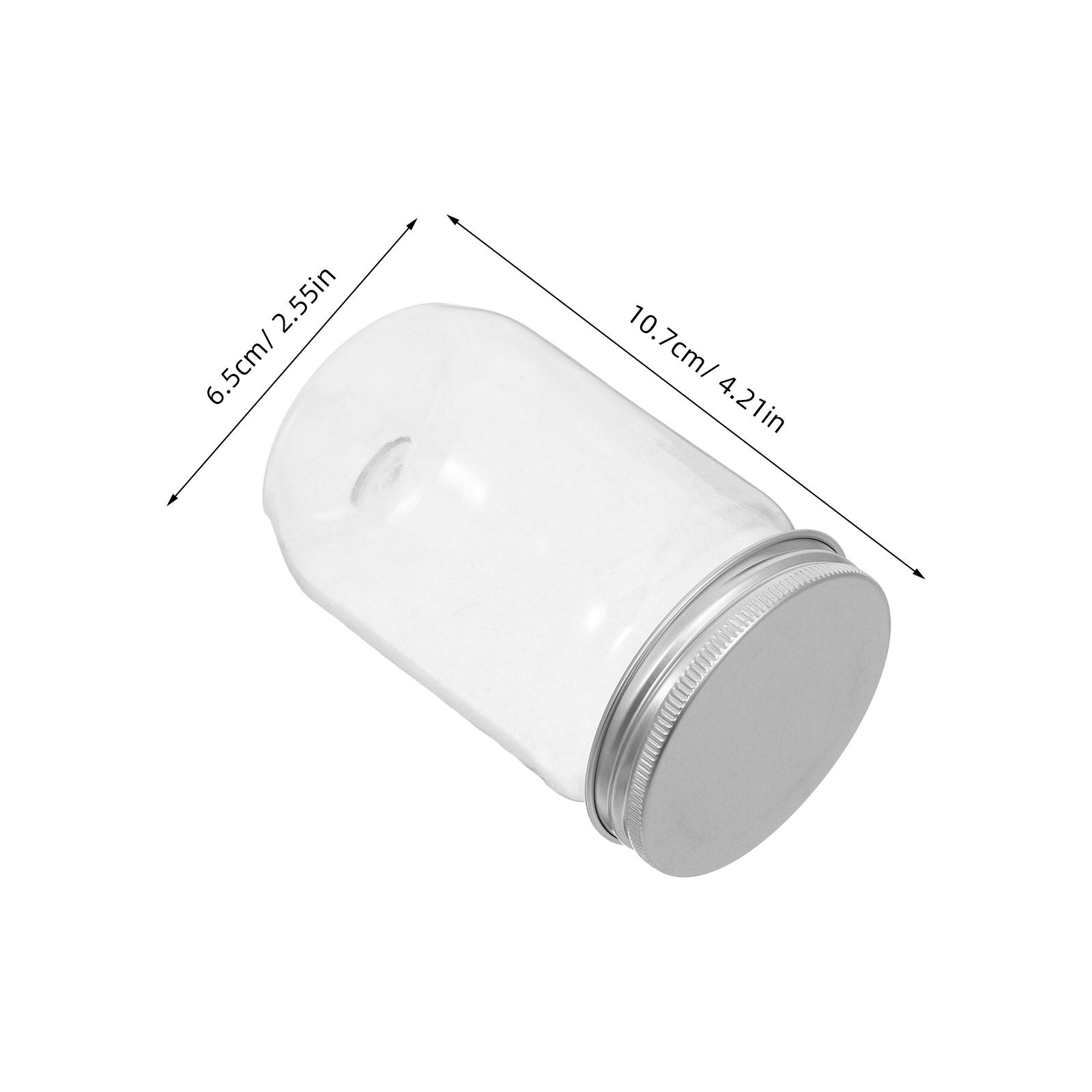 6Pcs Clear Plastic Mason Jars  - Food Storage Airtight ulasan dan harga