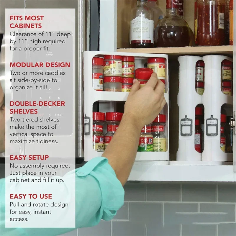 Multi-layer Storage Rotating R - Food Storage In Cabinets ulasan dan harga