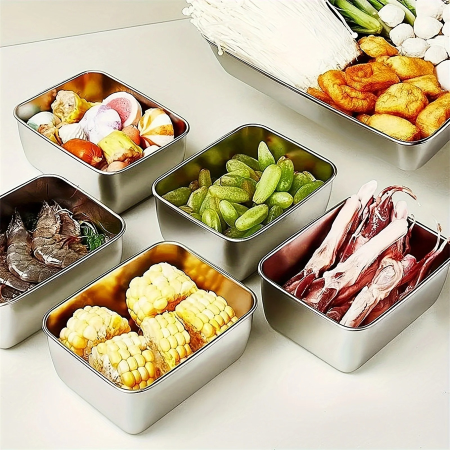 1/3/5pcs Stainless Steel Food  - Food Storage Oven Safe ulasan dan harga