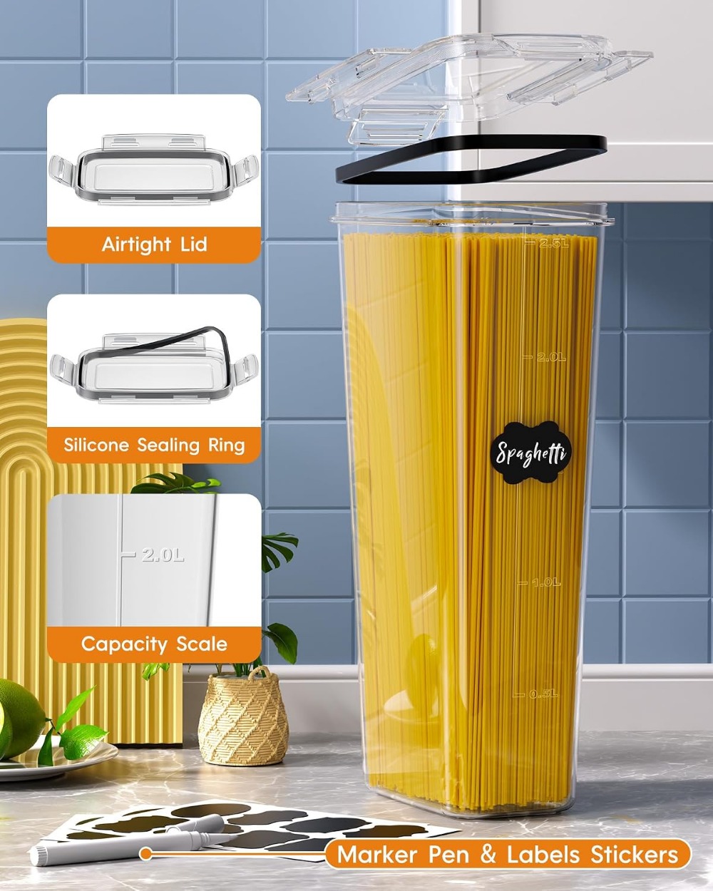 24 PCS Airtight Food Storage C - Food Storage Airtight ulasan dan harga