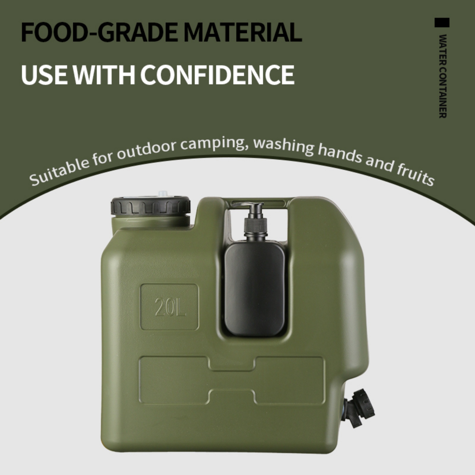 20L Camping Water Container wi - Food Storage Emergency ulasan dan harga