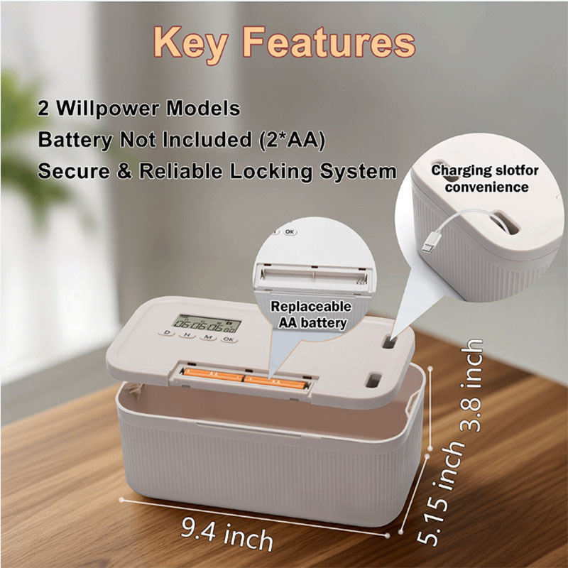 Timed Lock Box 2 Modes Timer L - Food Storage With Lock ulasan dan harga