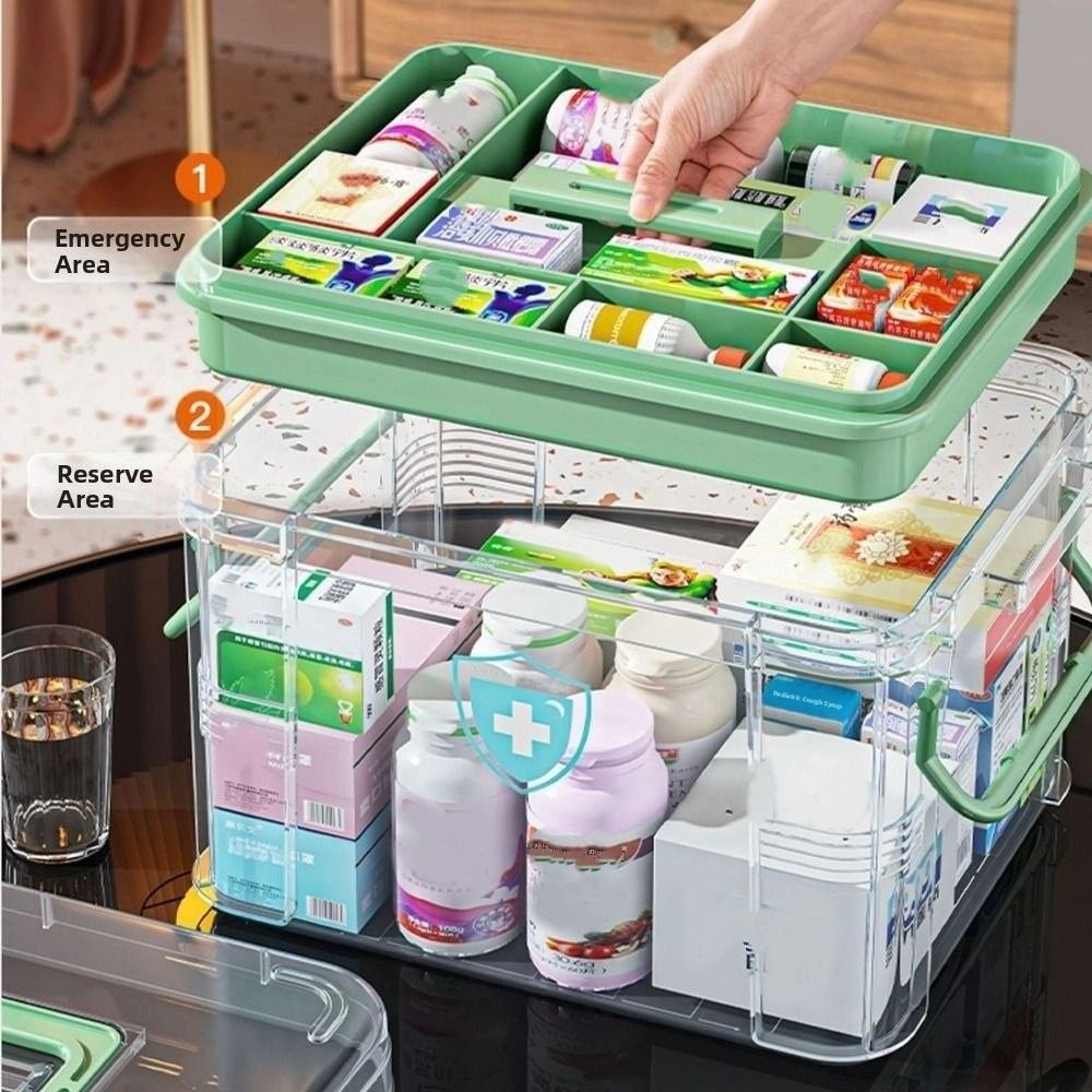 Simple Double Layers Pill Stor - Food Storage Emergency ulasan dan harga
