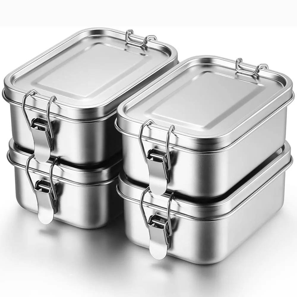 Stainless Steel Bento Box Meta - Food Storage With Lock ulasan dan harga
